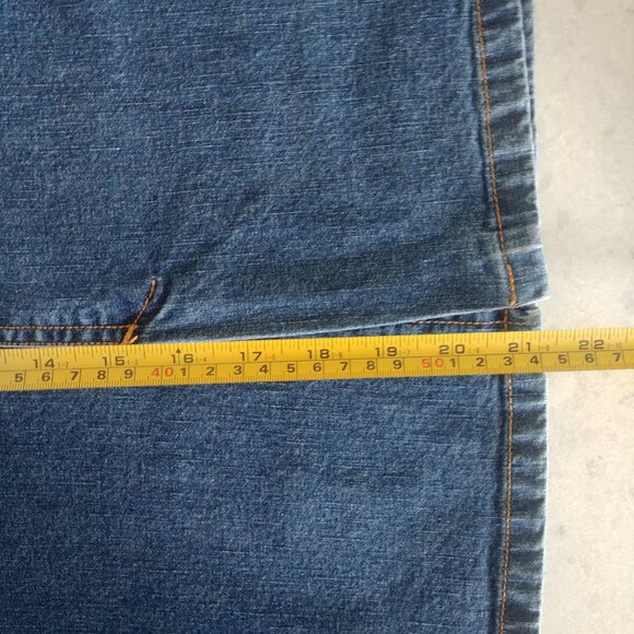 Cherokee 98% cotton denim blue jean skirt tie waist front slit pockets 10 - Picture 10 of 12